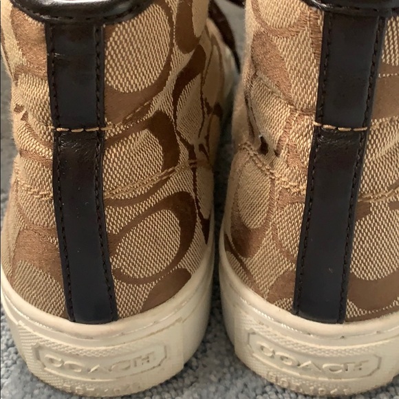 Coach Ladies High Top Sneakers - Picture 3 of 5